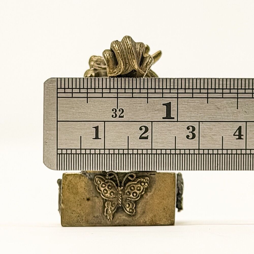 Vintage Brass Foo Dog Figurine Heavy Mini Asian Guardian Lion Statue - Picture 9 of 9